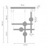  Dekoracyjna lampa wisząca LED mosiądz 79cm O-LINE ST-1691S-4 Step Into Design